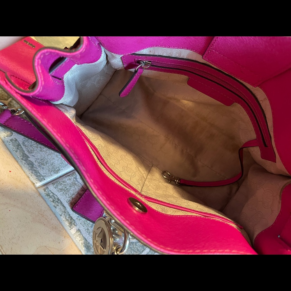 Michael Kors Raspberry Hamilton & Wristlet - image 3